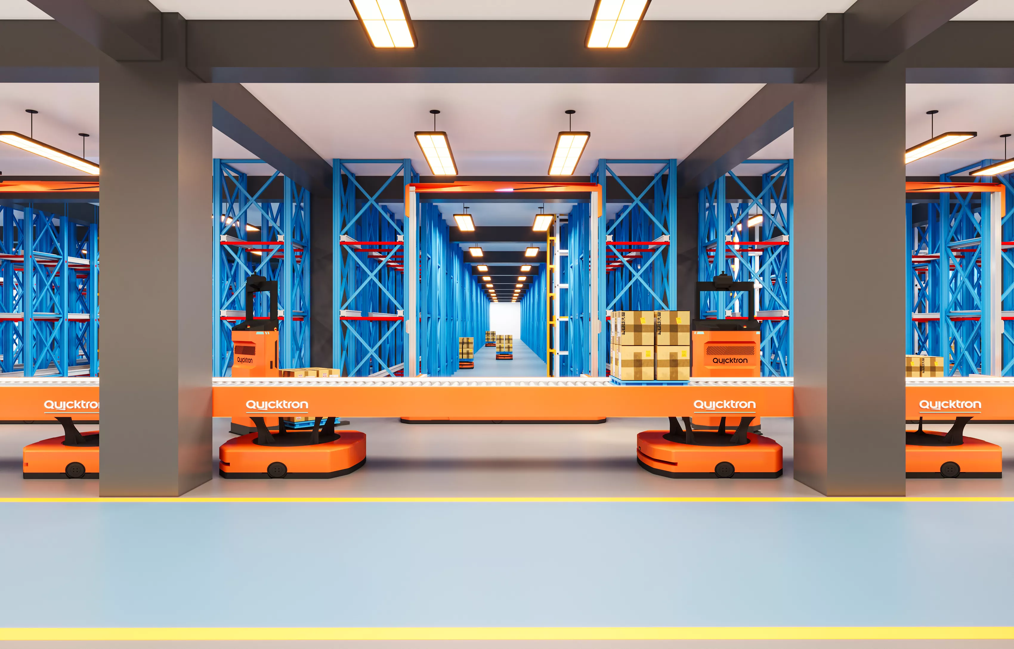 Intelligent automated warehouse factory 3D model