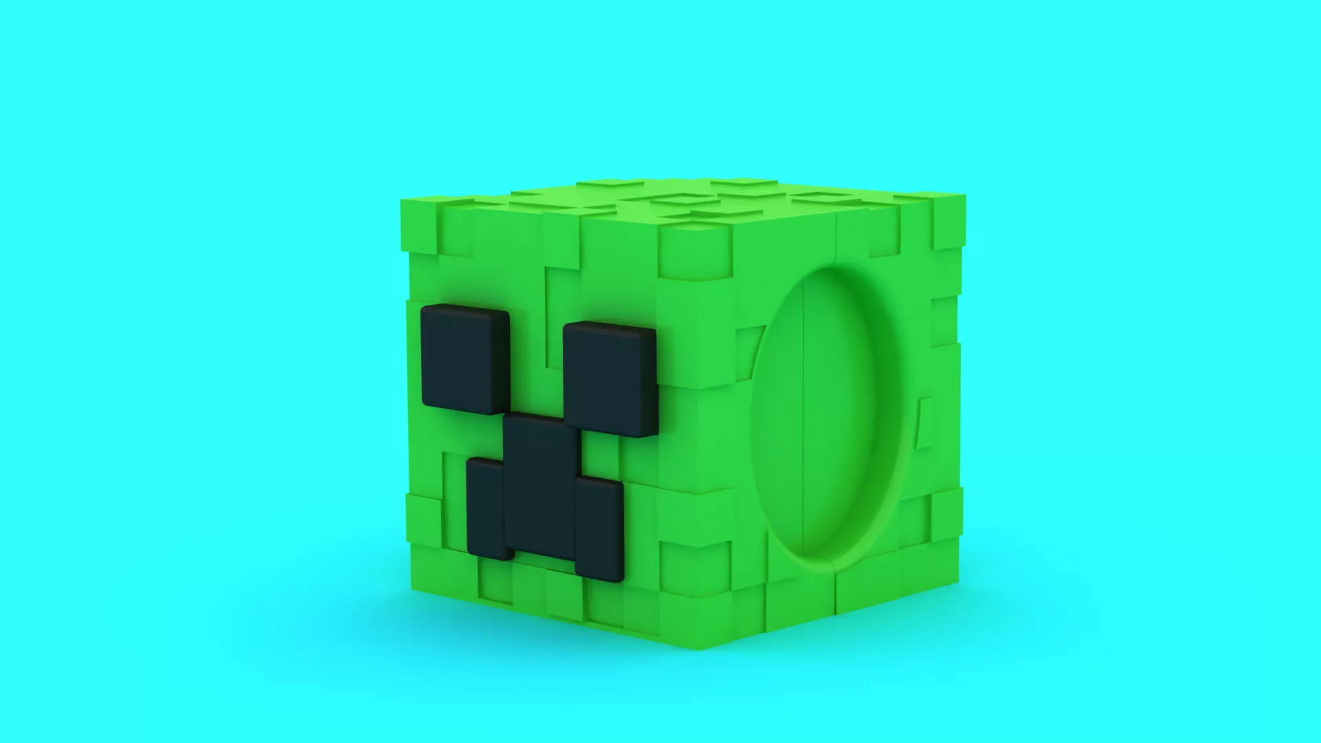 Minecraft-Style Creeper TNT Blocks 3D Green Explosive Cubes 3D print model