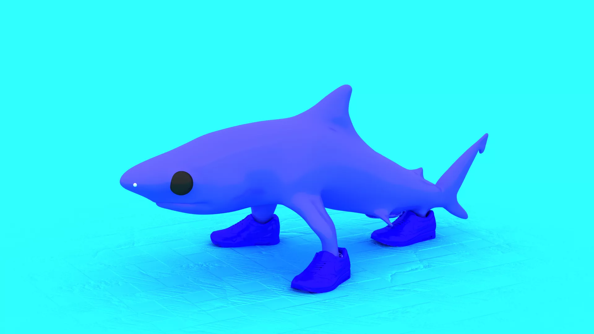 Tralalero Tralala Italian Brainrot Shark 3D Render 3D print model