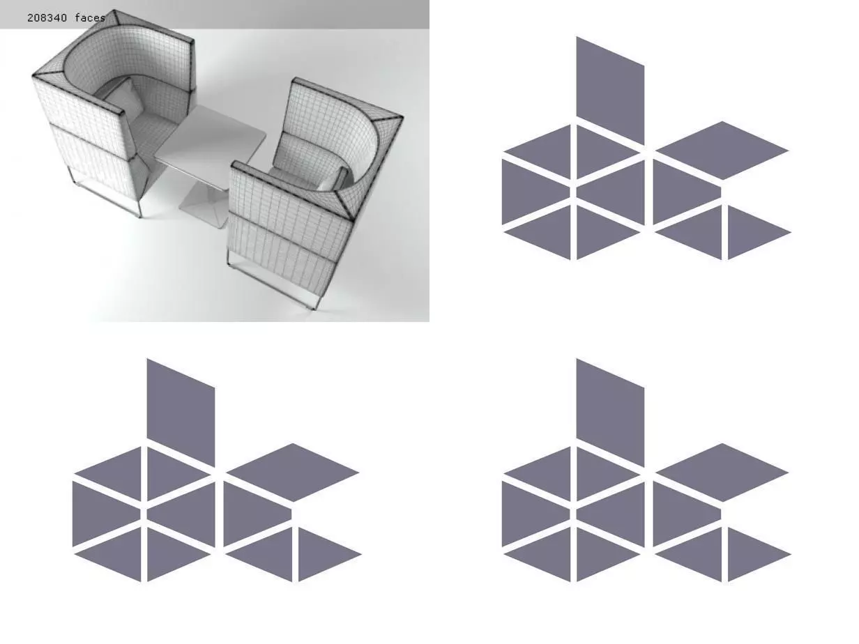 Mason High Back Set 1 3D model_6