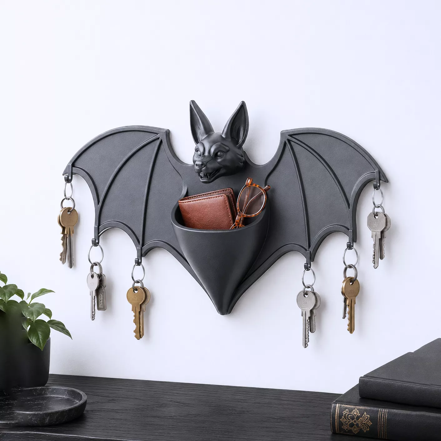Gothic Bat Key Holder 3D print model