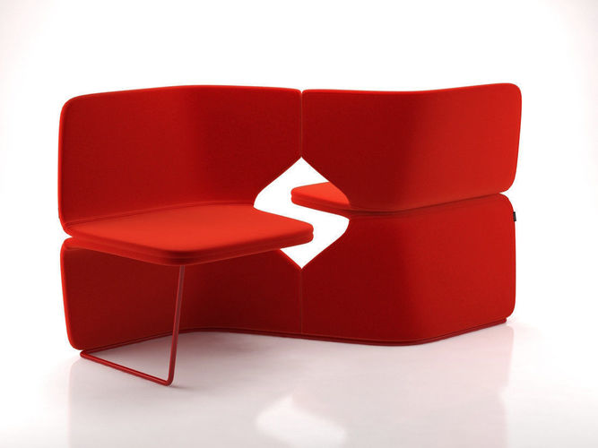Studio chair with metal frame 3D model