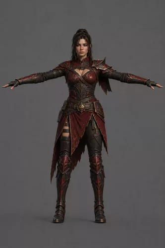 Dark Flame Warrior Woman