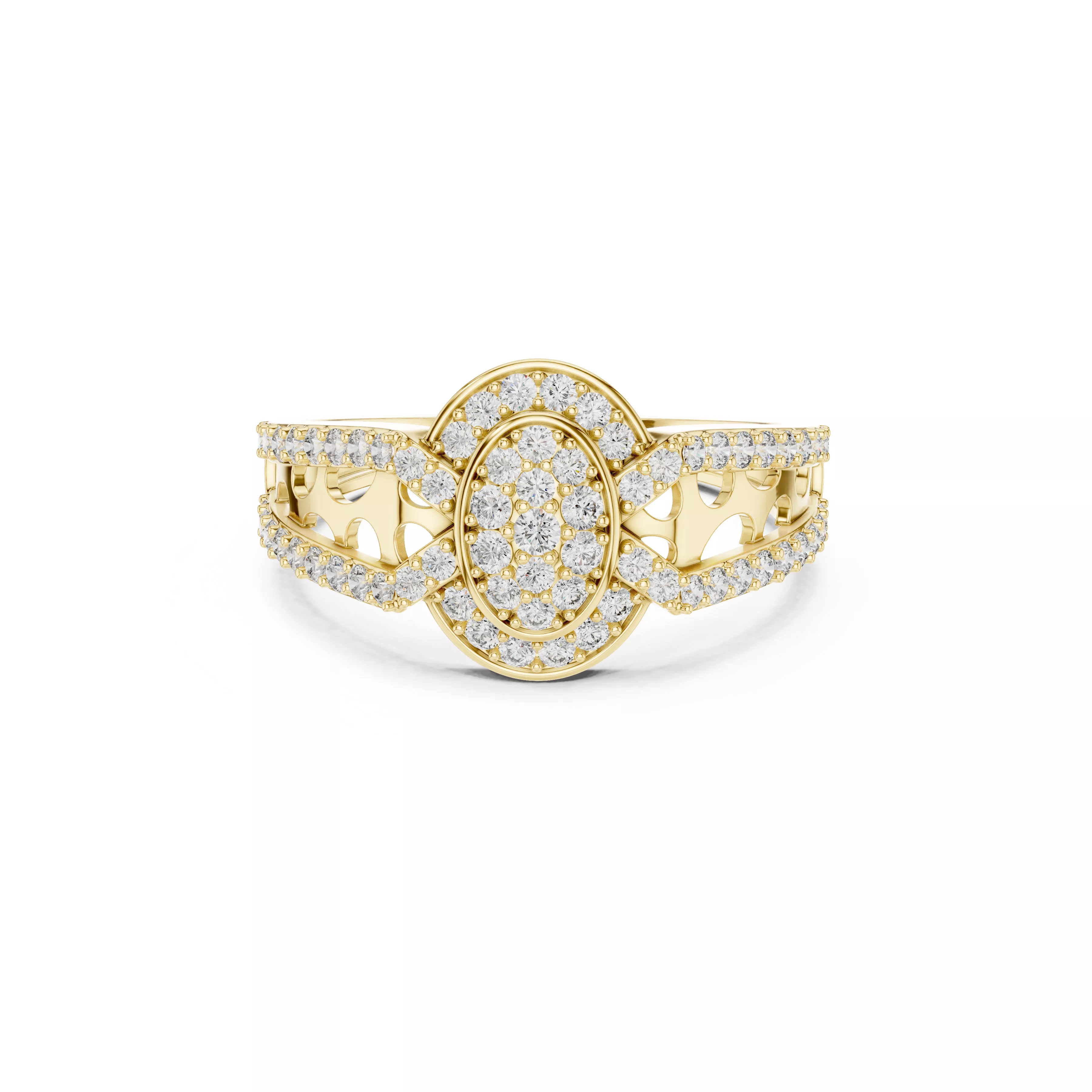 Buy Diamond Ring CAD Design STL 3DM Gold Ring Band R1048 3D print model
