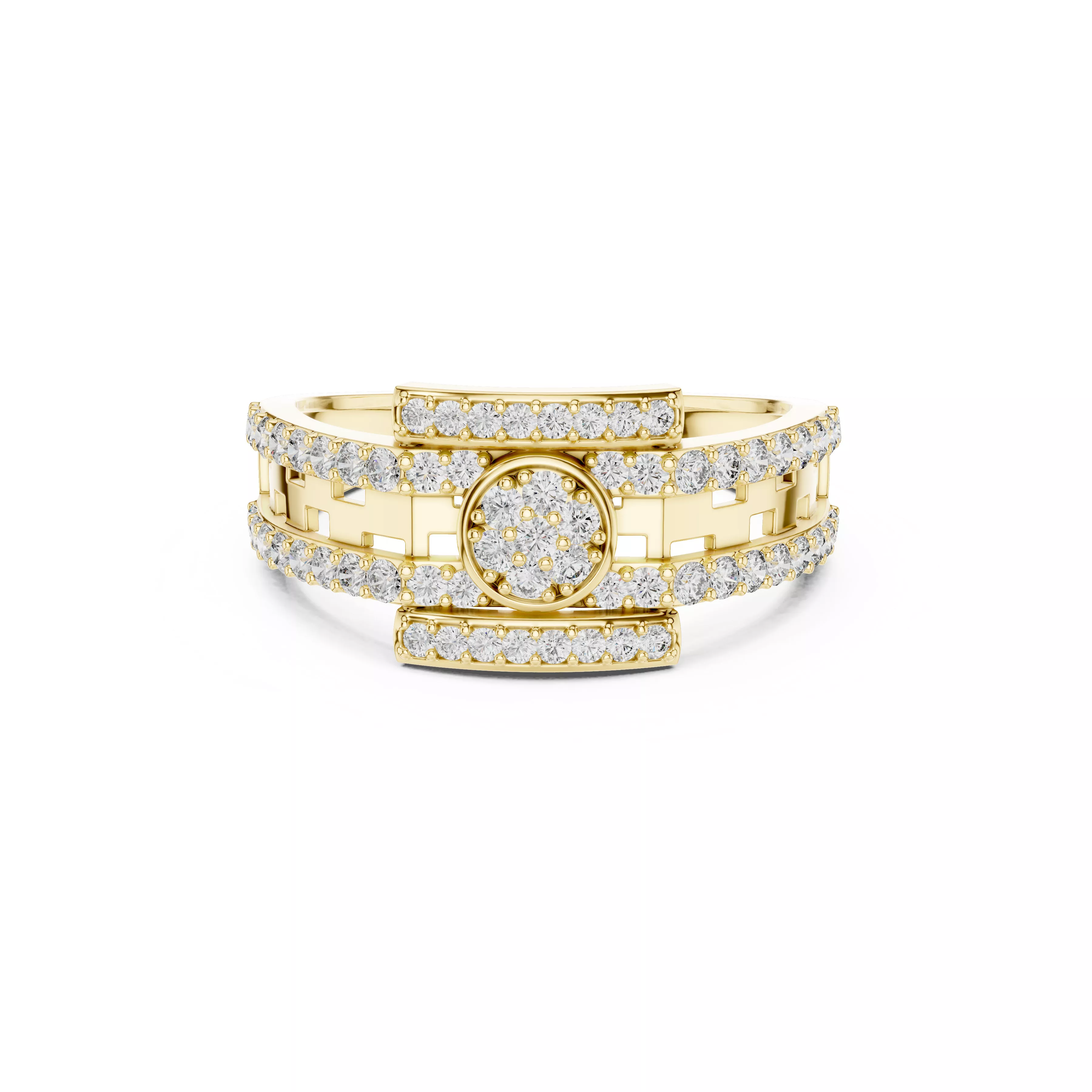Buy Diamond Ring CAD Design STL 3DM Gold Ring Band R1049 3D print model