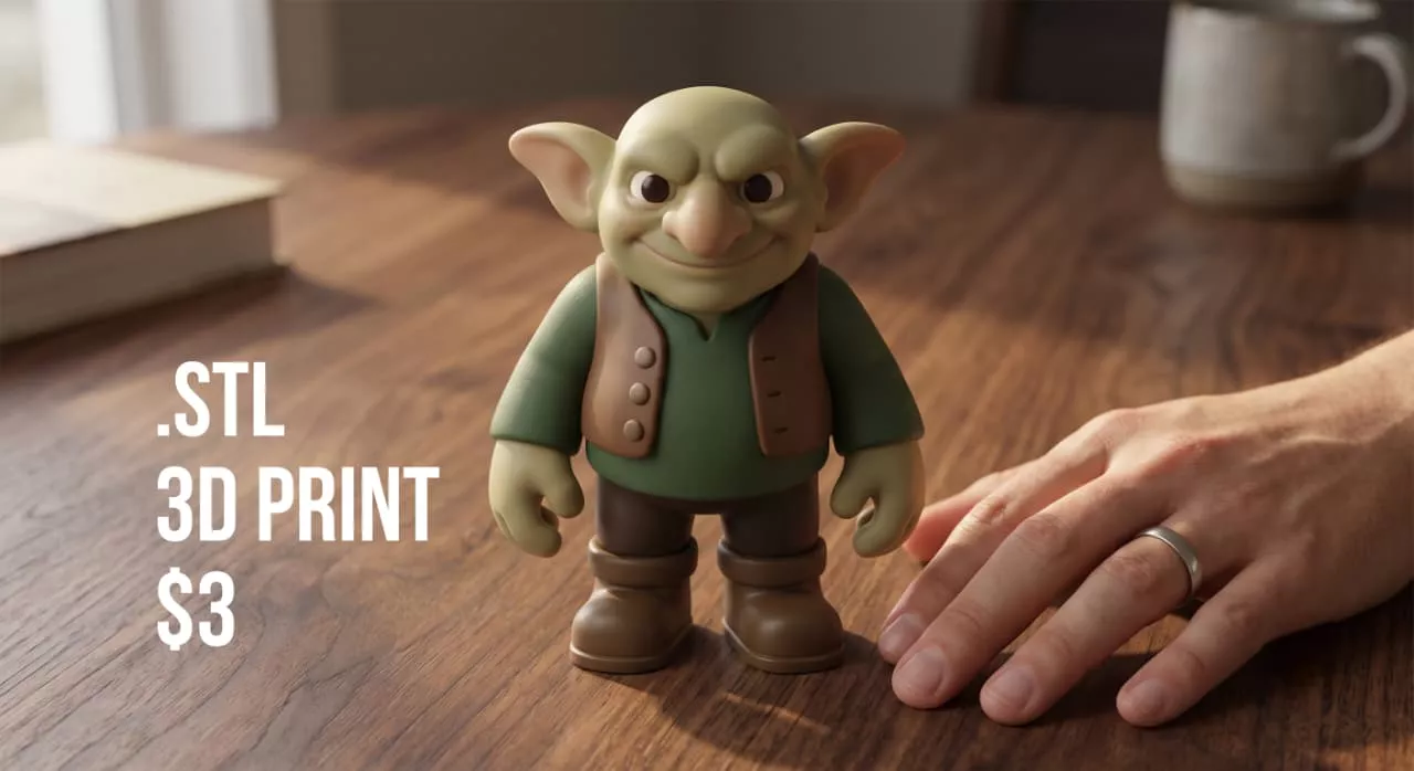 Goblin Miniature 3D Printable Action Figure 3D print model