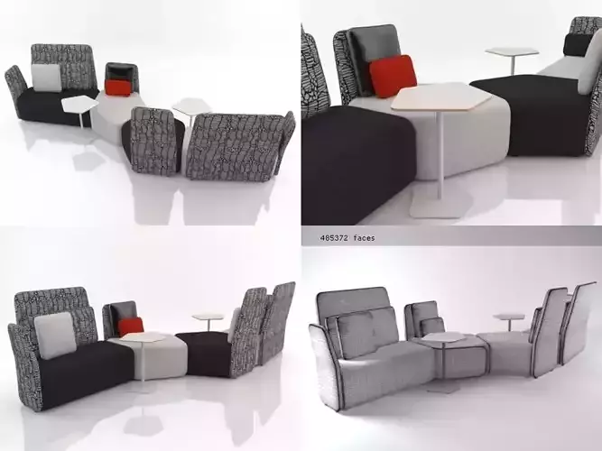 Pebble Set 3 office furniture design - renderings