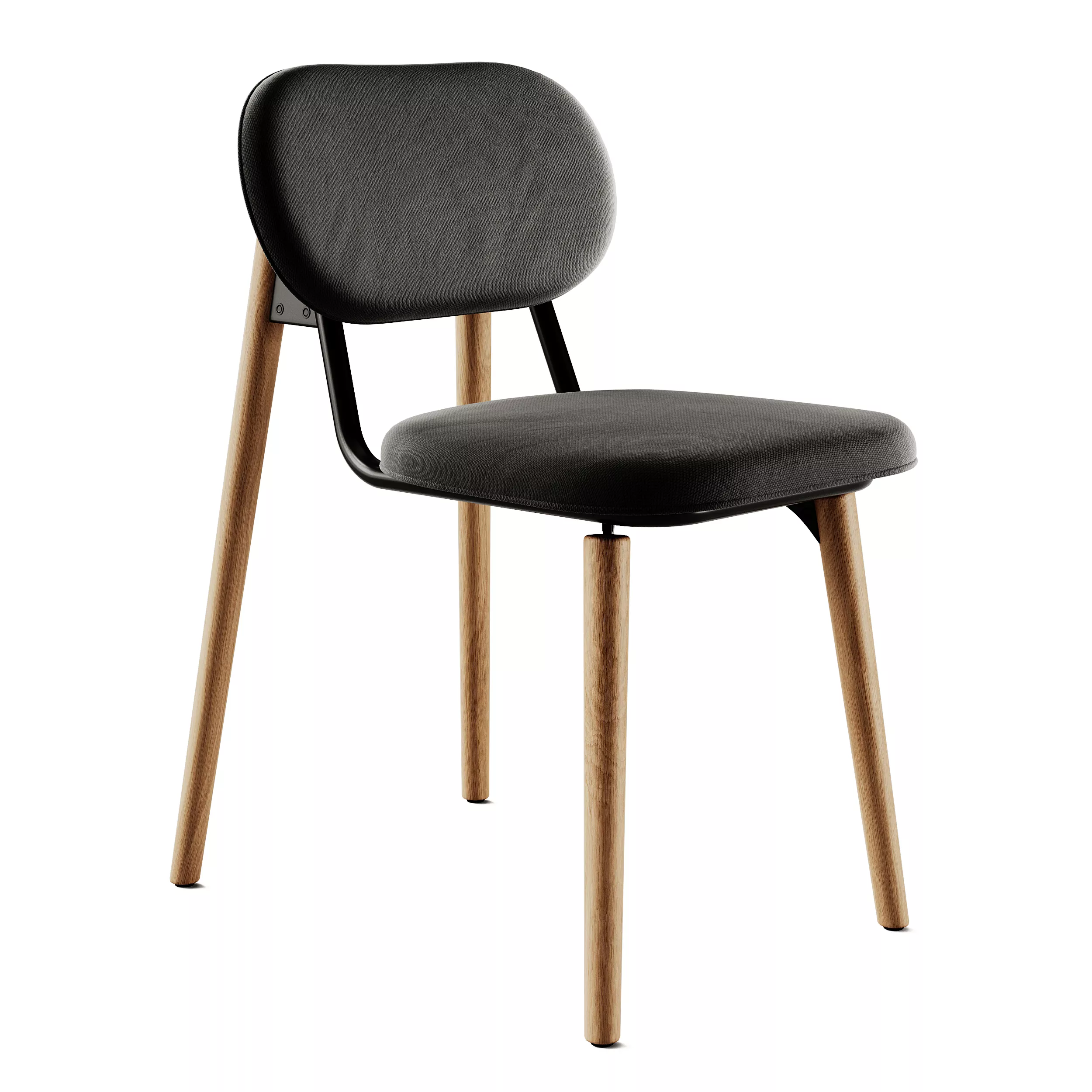 Hayche SLS Chair 2 Wooden legs 3D model