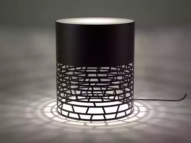 Nest three cylinders and lamp