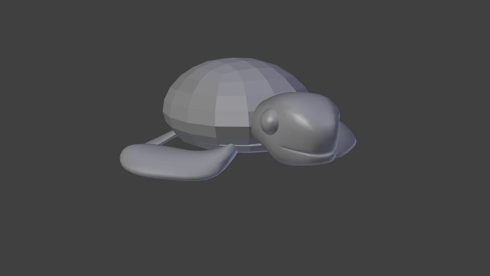 Baby Turtle Low-poly 3D model_3