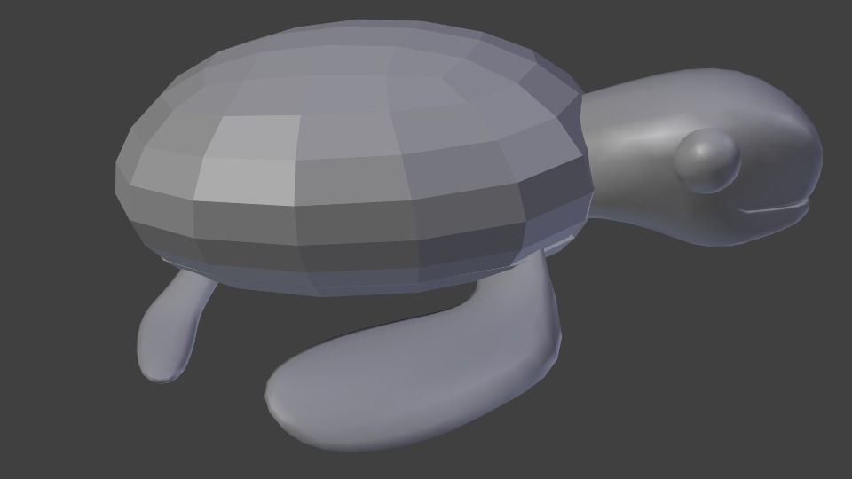 Baby Turtle Low-poly 3D model_1