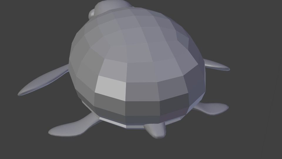 Baby Turtle Low-poly 3D model_2