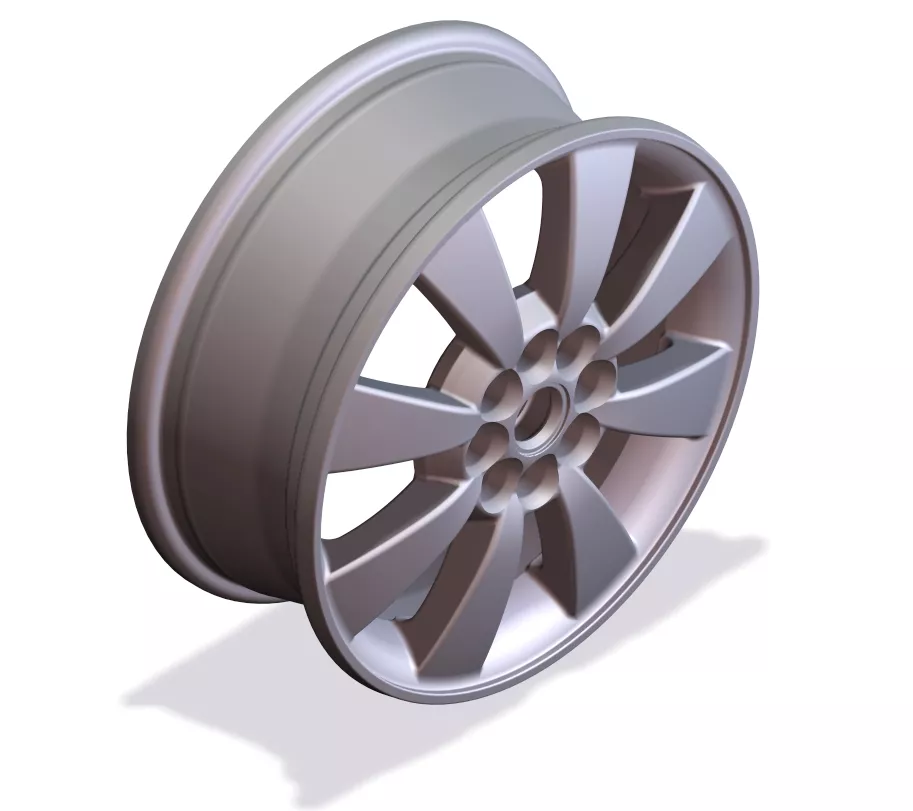 17 Inch Mag Wheel 3D Model - Automotive Alloy Rim CAD 3D model