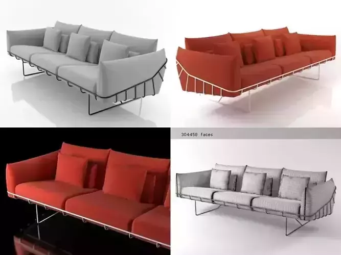 Wireframe sofa 3 seat