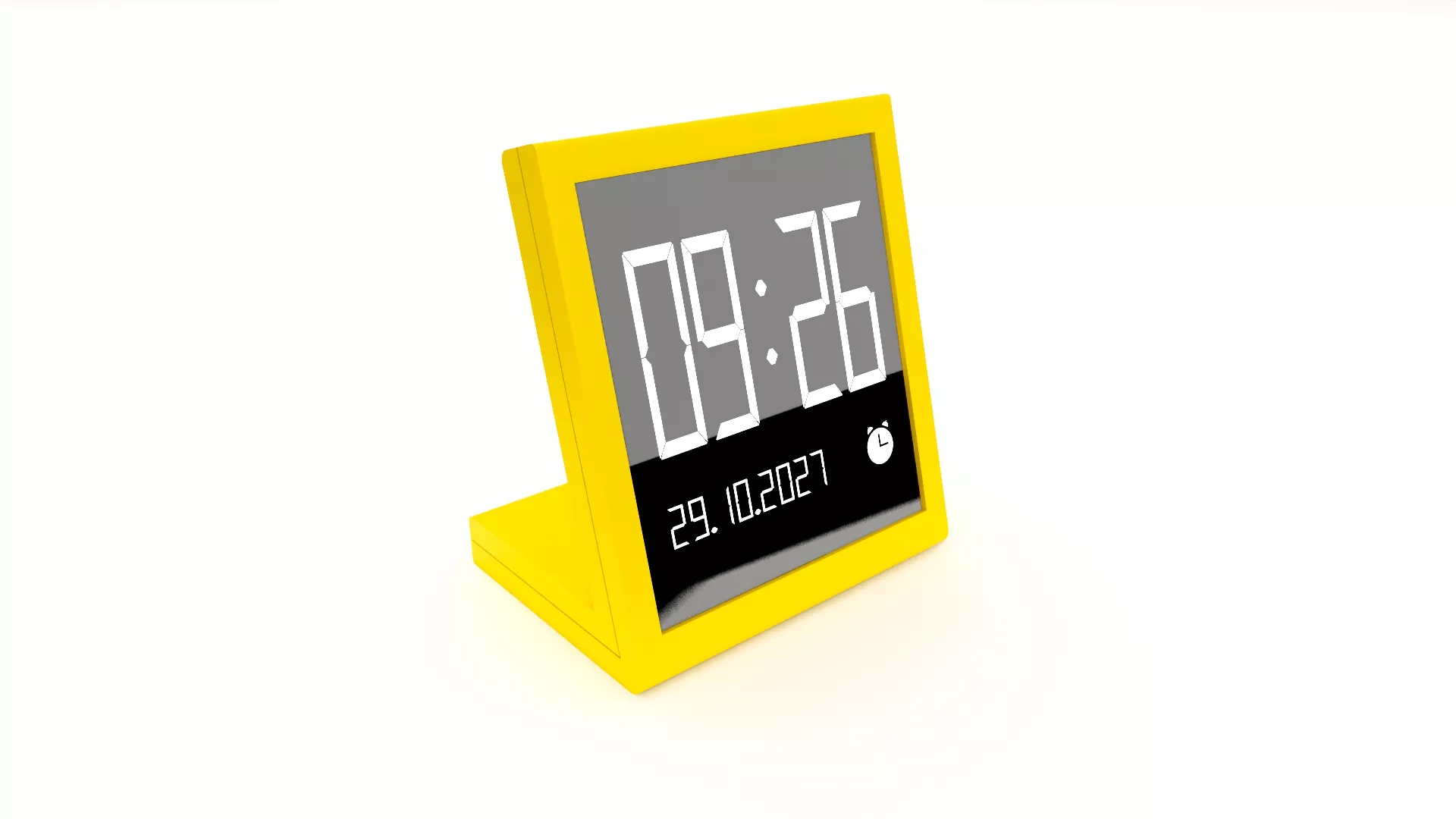 DESKTOP CLOCK 07 Low-poly 3D model
