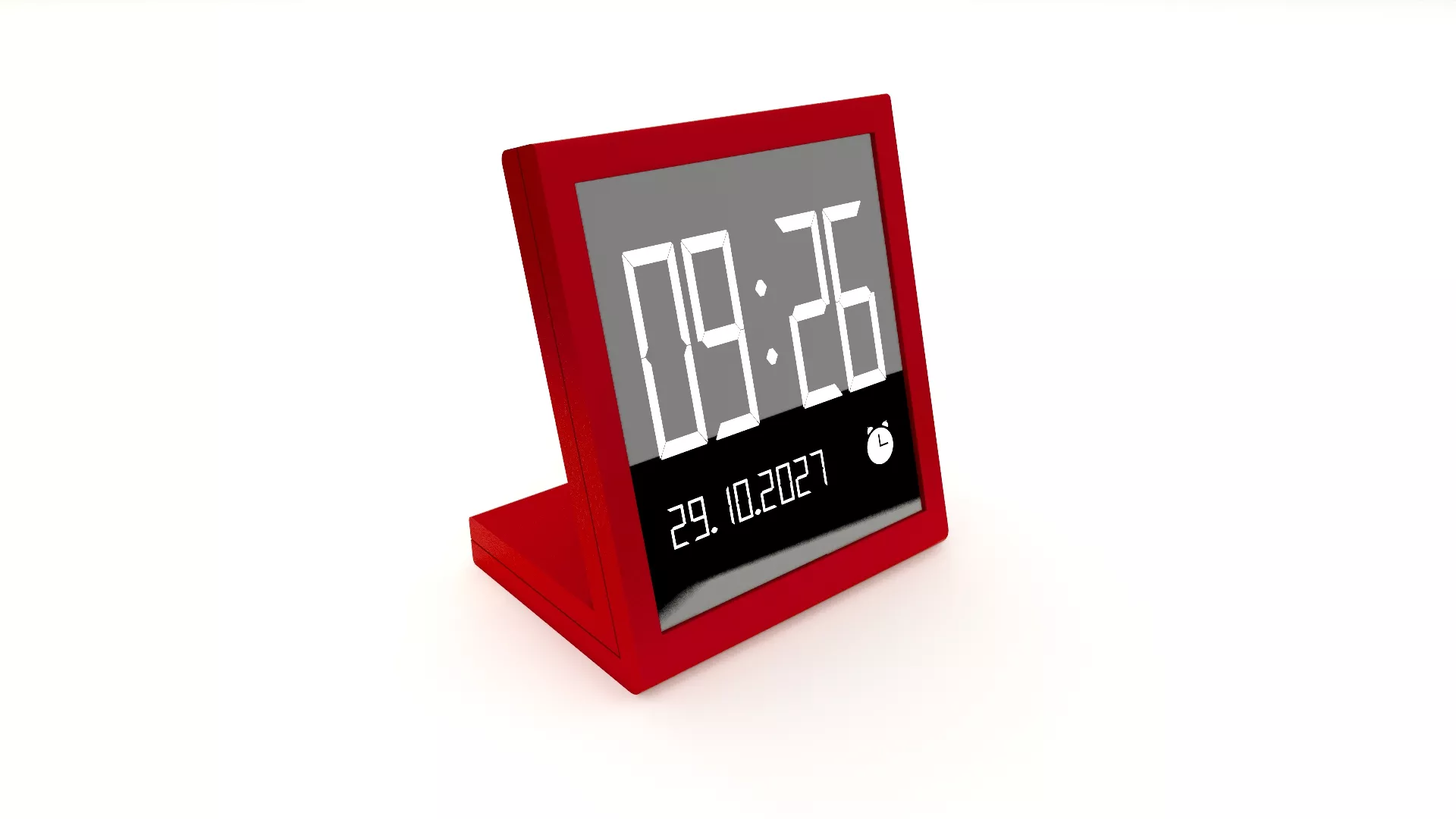 DESKTOP CLOCK 02 Low-poly 3D model