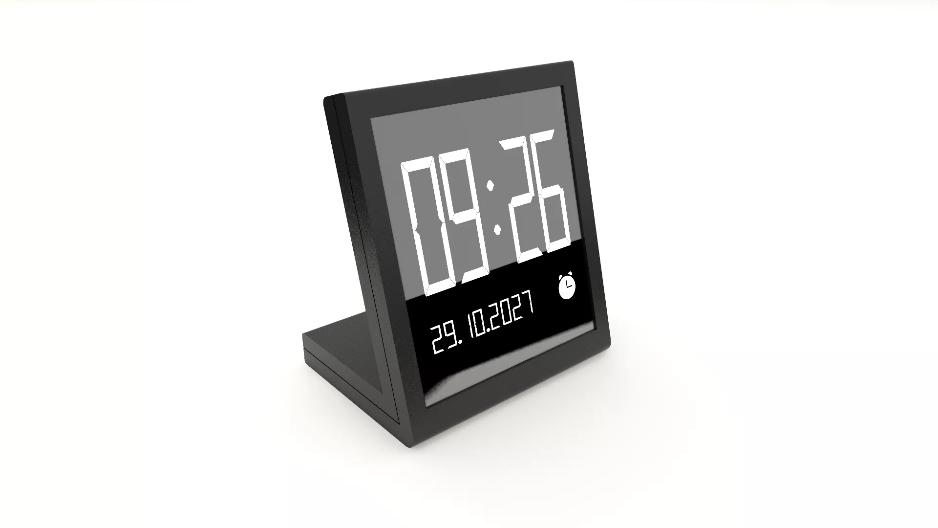 DESKTOP CLOCK 01 Low-poly 3D model