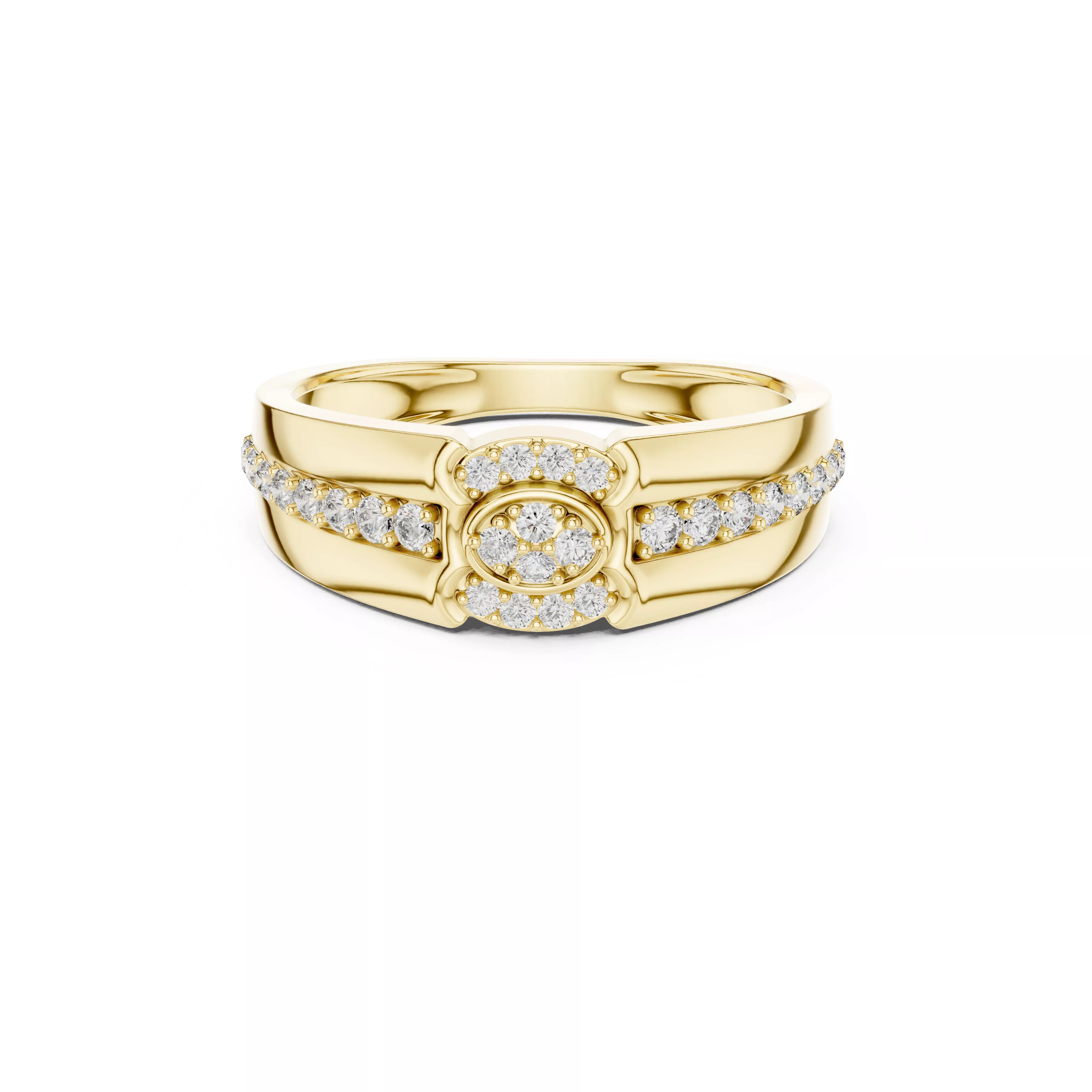 Buy Diamond Ring CAD Engagement Wedding Jewelry STL 3DM R2274 3D print model