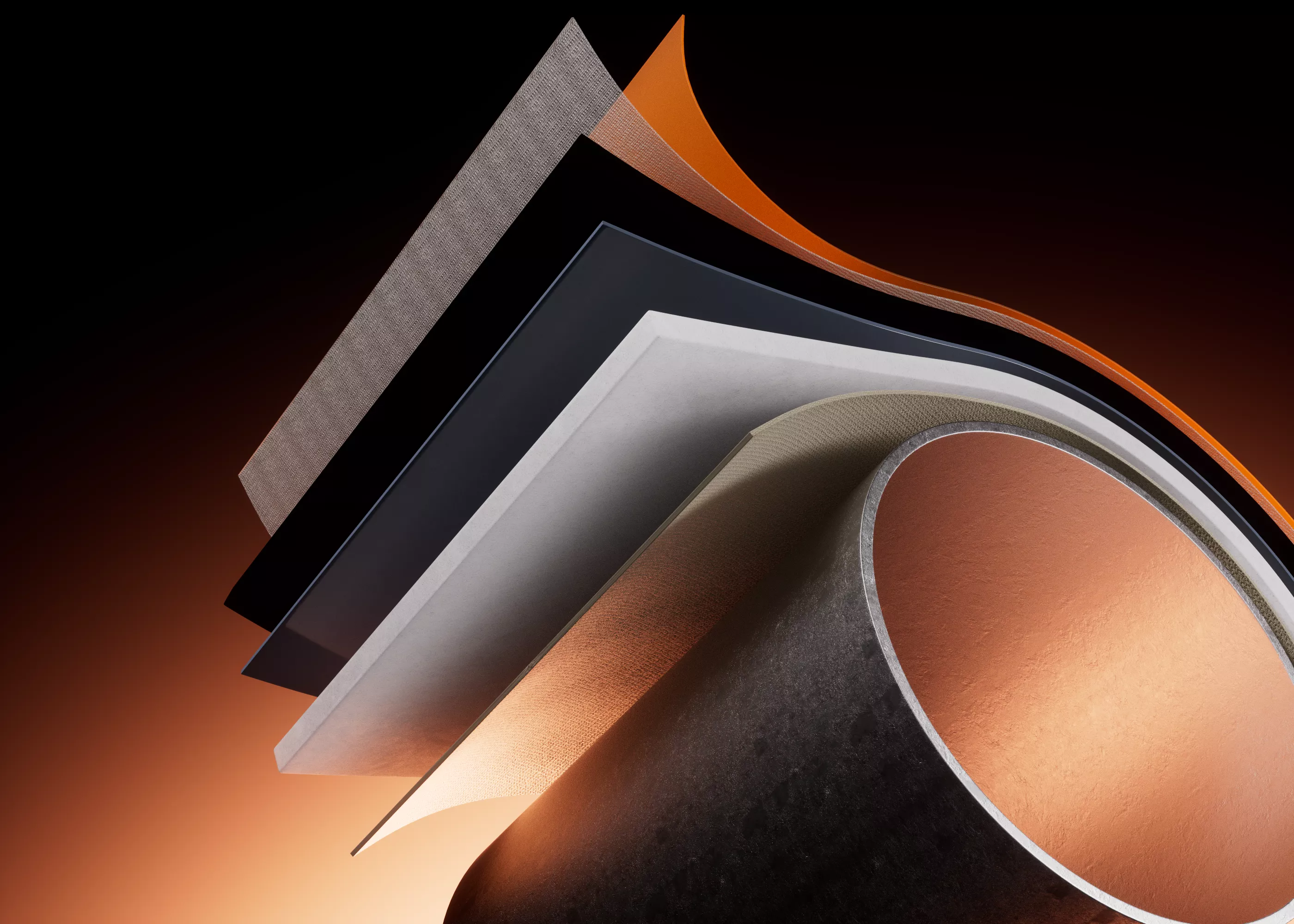 Multi Layer Composite Curved Structure 3D model