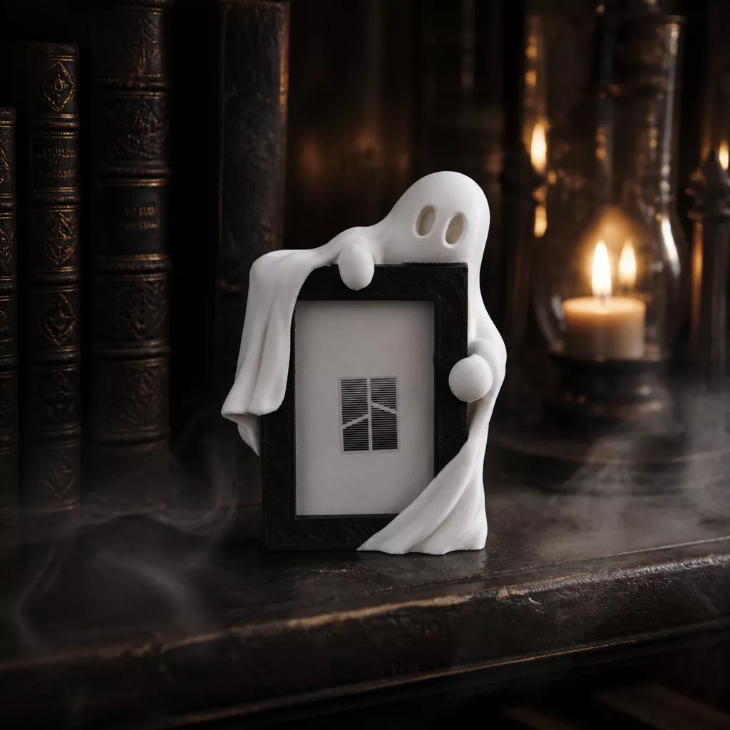 Ghost Photo Frame Cute Halloween Picture Frame Free 3D print model