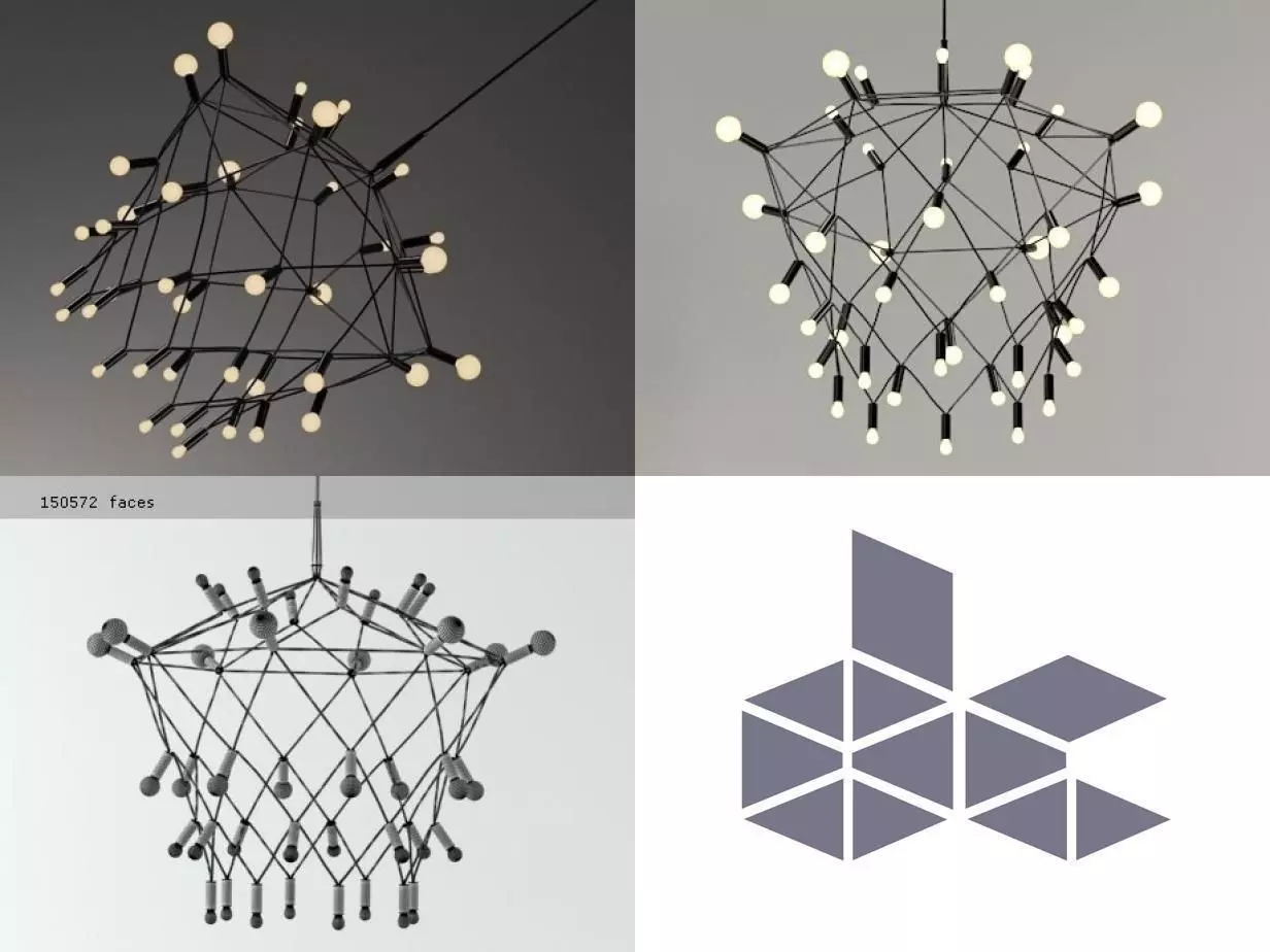 Orbit Chandelier 3D model_5