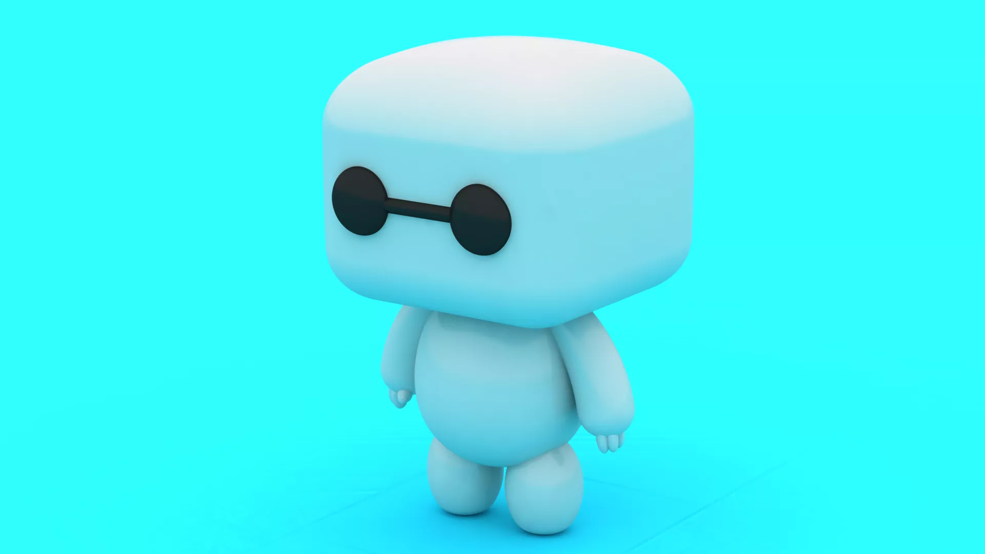 Cute Blue 3D Robot Character 3D print model