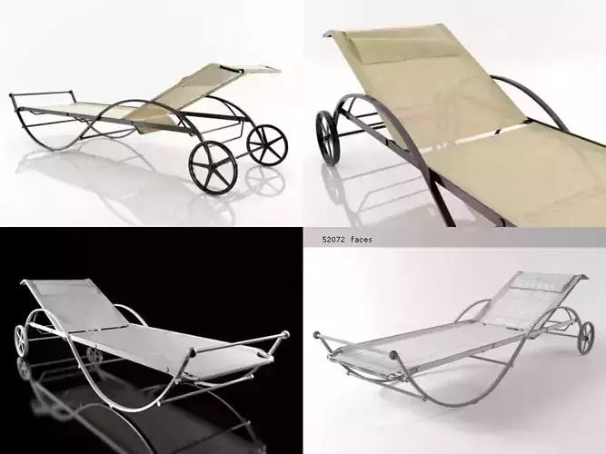 Leandro wrought iron chaise lounge