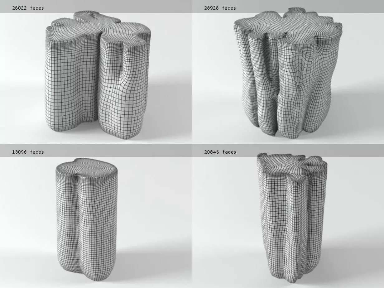 Brick XS S M L 3D model_8