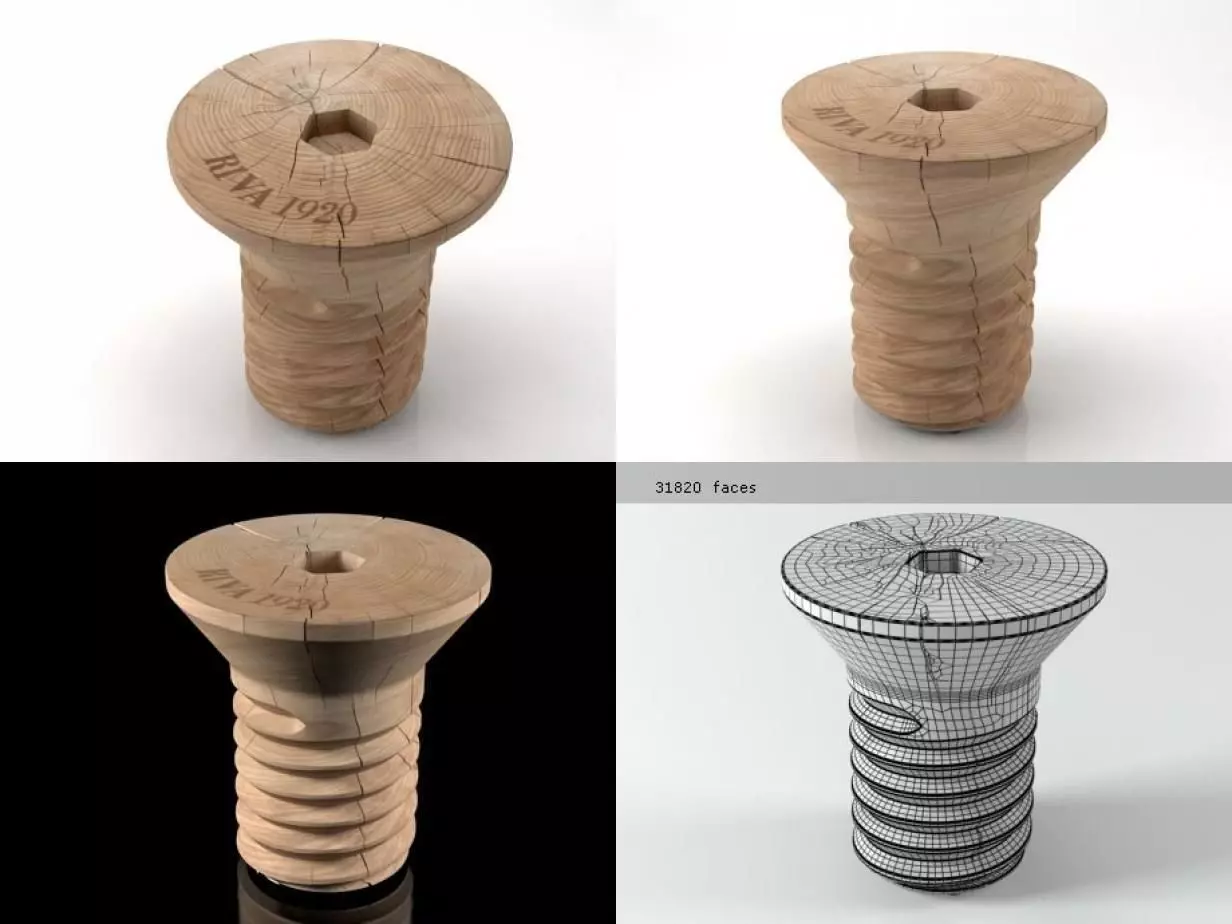 Vite Brugola 3D model_4