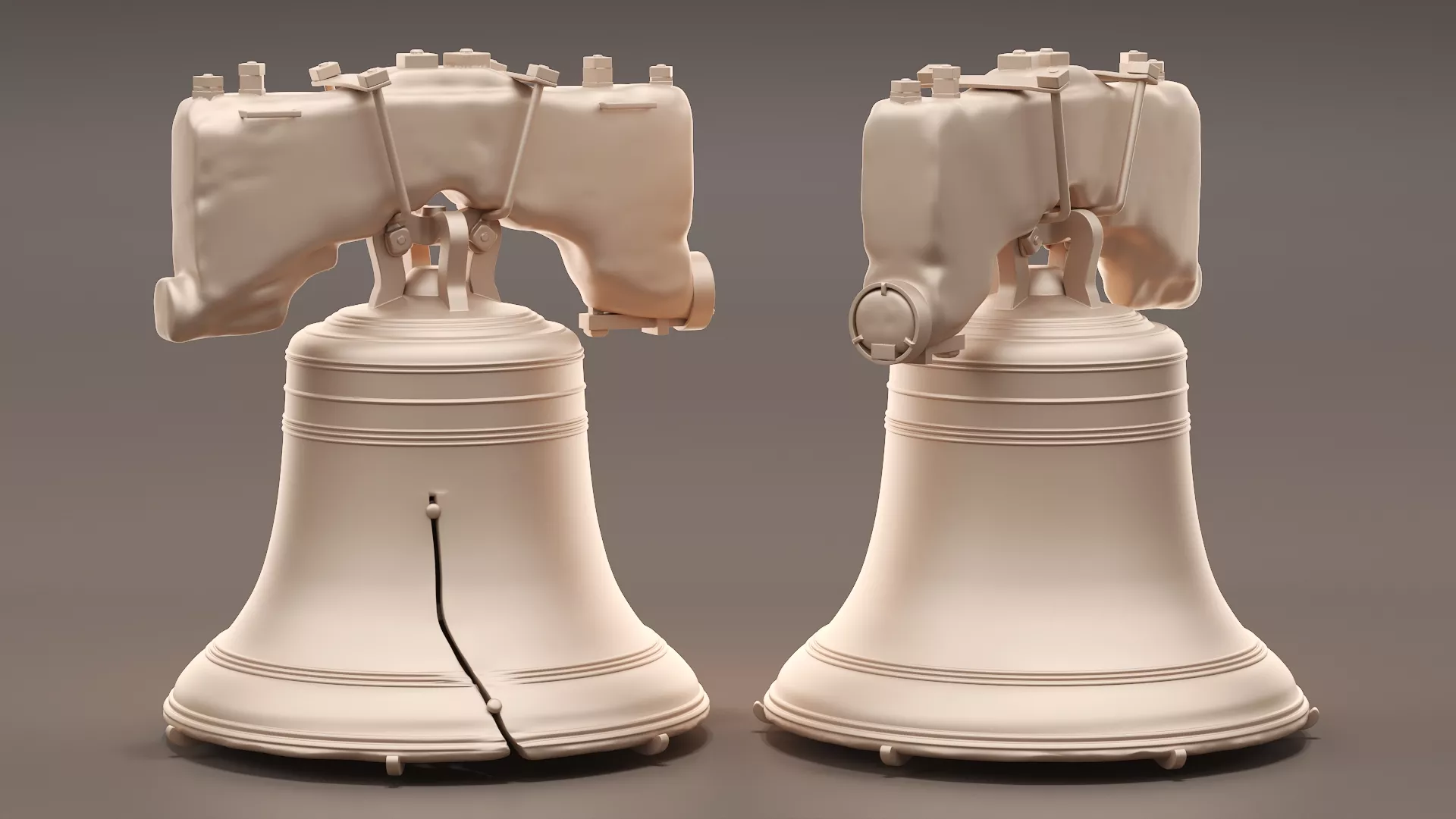 Liberty Bell with Yoke for 3D Print 3D print model