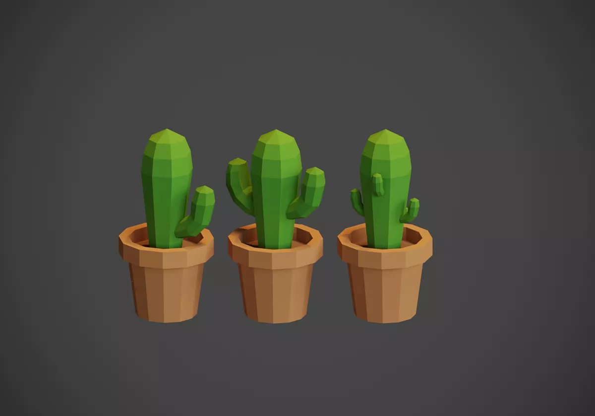 Cactus Free low-poly 3D model