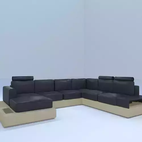 leather sofa 3D model