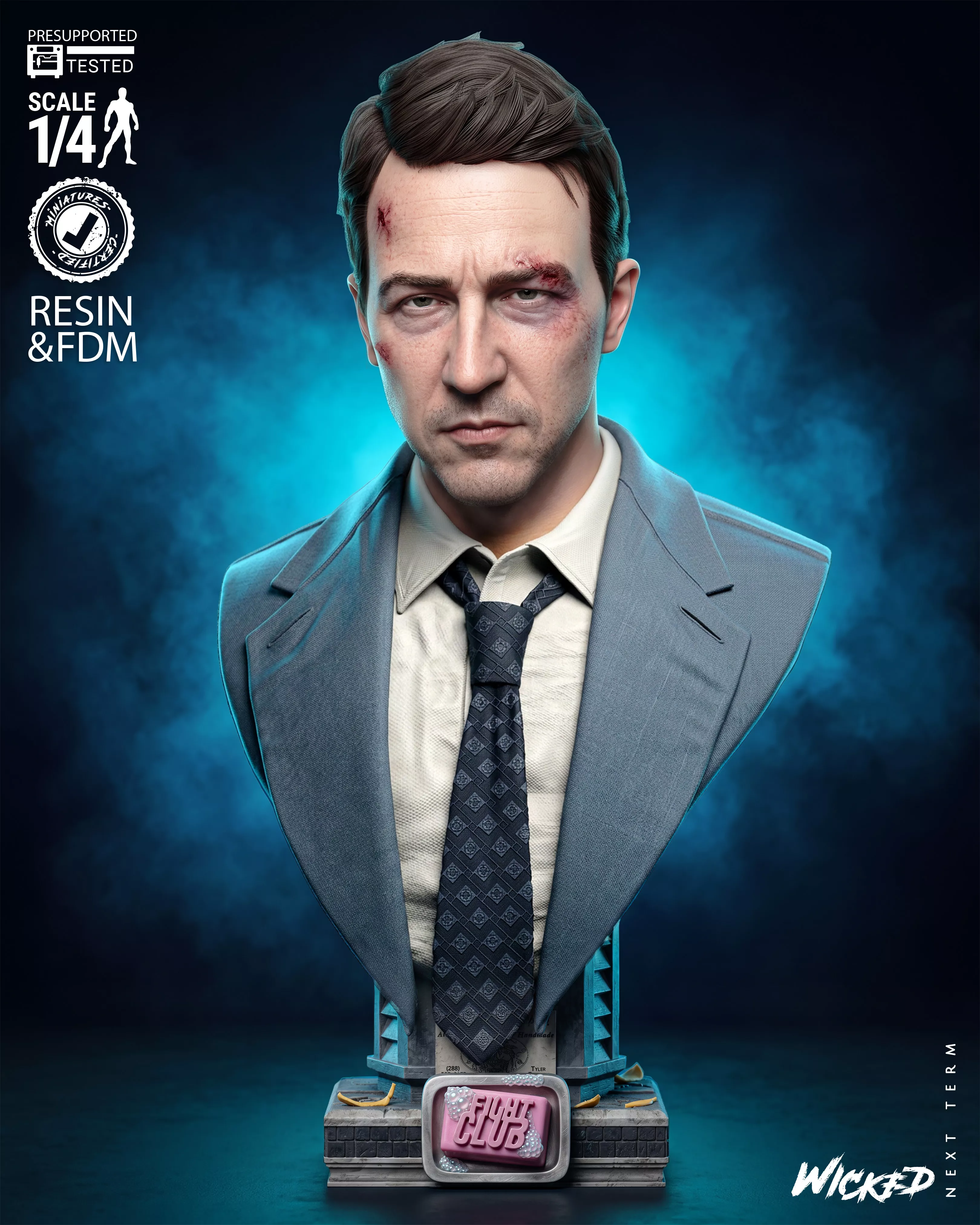 Wicked Movies Edward Norton Portrait Bust 3D print model