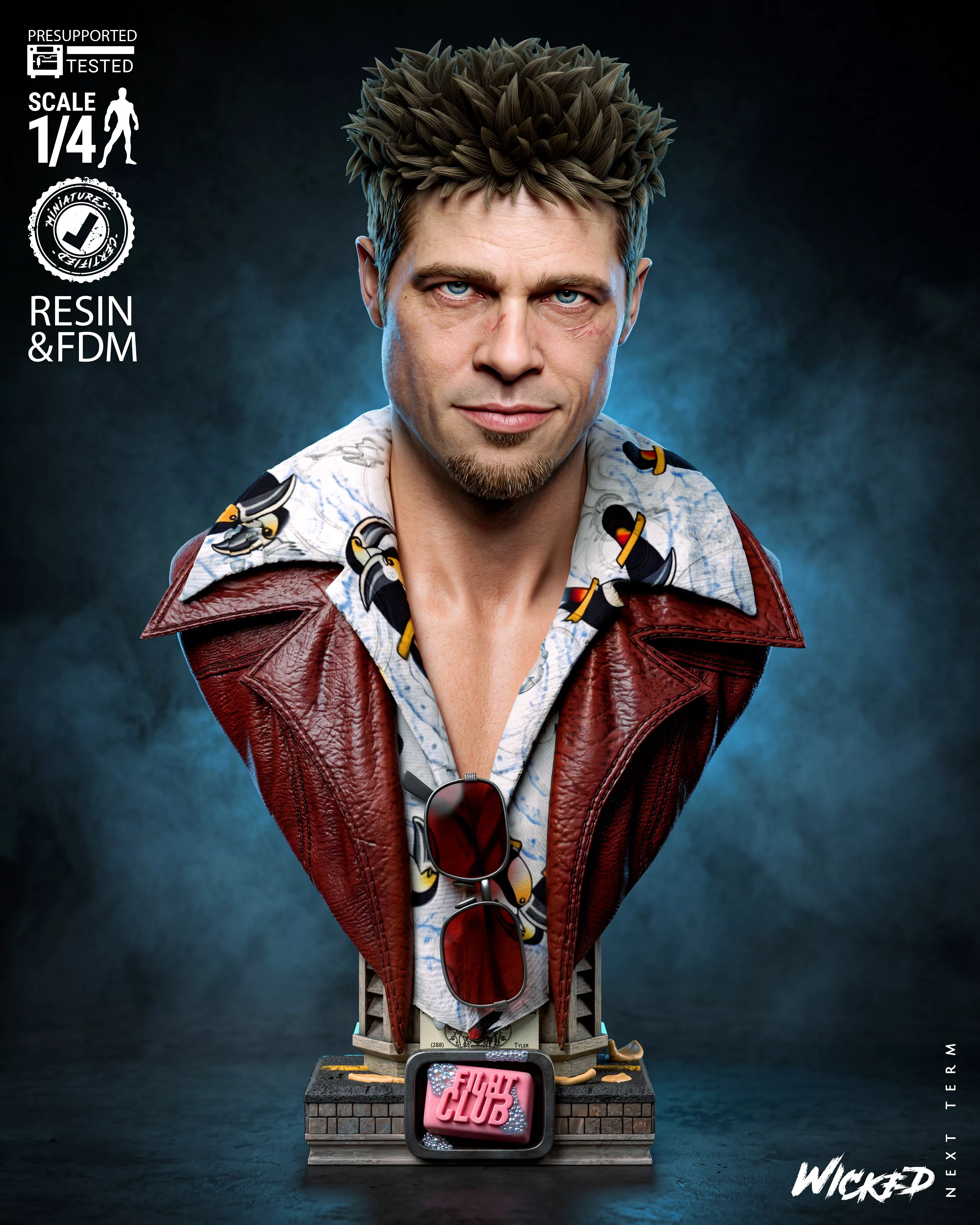 Wicked Movies Tyler Portrait Bust 3D print model