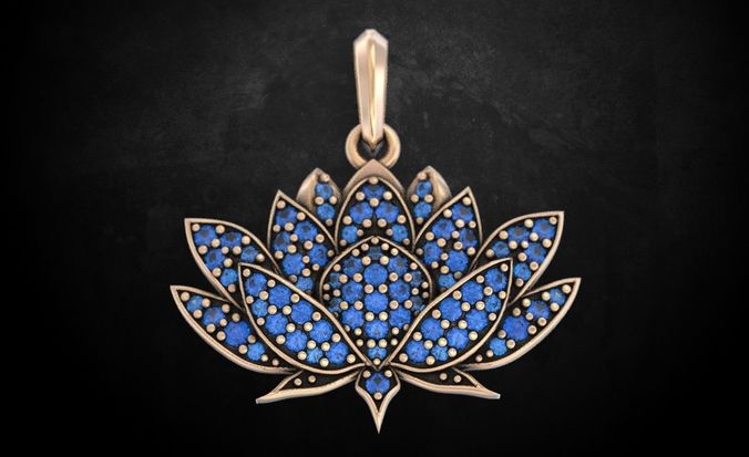 Flower pendant lotus 108 3D print model