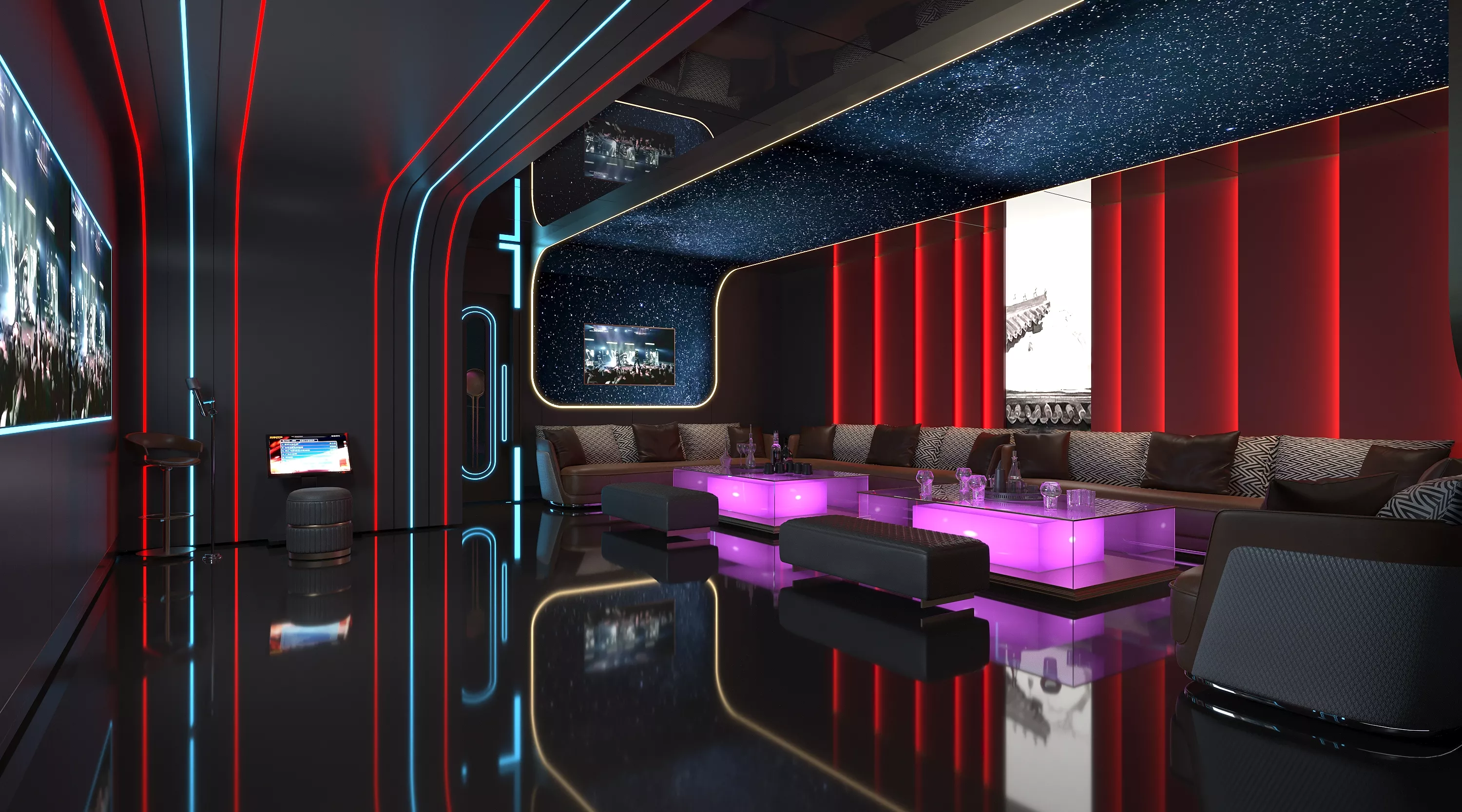 KTV Room- Night Club - Karaoke Room 143 3D model