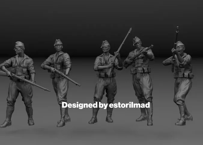 PACK 5 SOLDADOS LEGIONARIOS GUERRA CIVIL