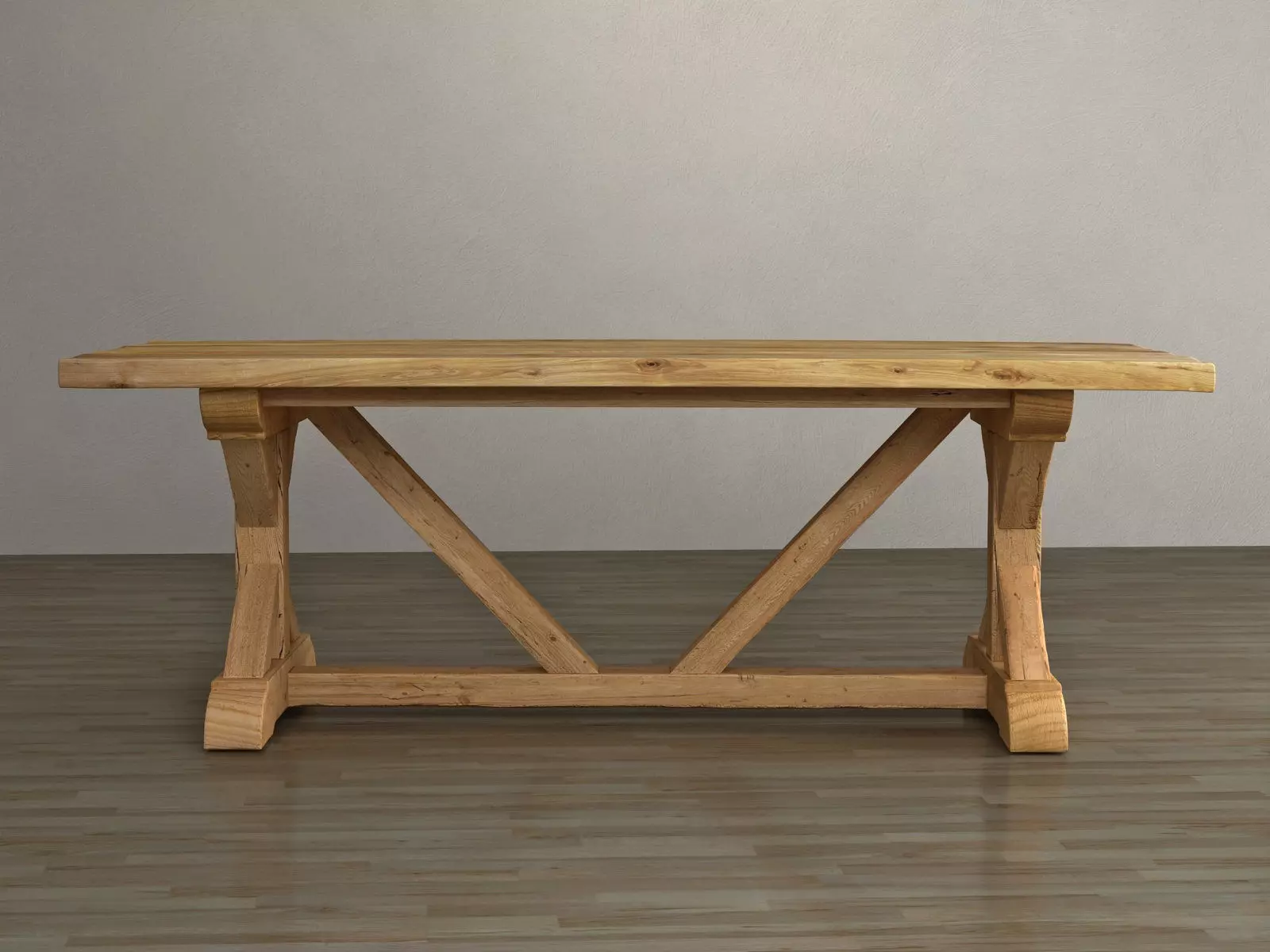 Salvaged Wood and Concrete X-Base 3D model_6