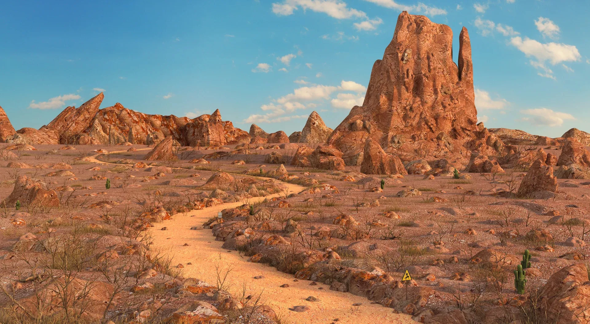 Desert Road Environment 3D model
