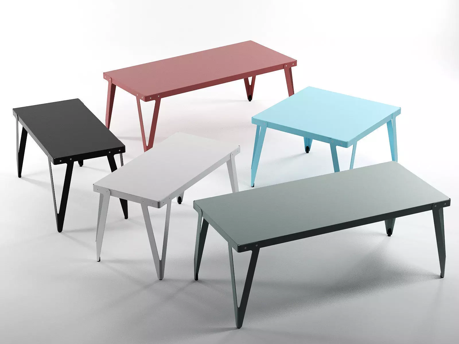 Lloyd dining table with metal legs 3D model_2