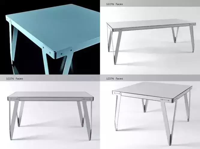 Lloyd dining table with metal legs