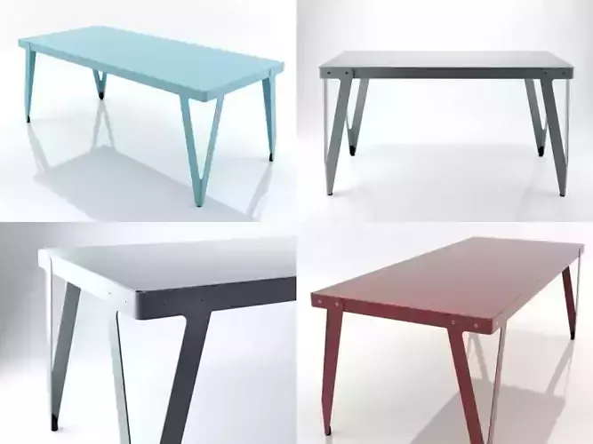 Lloyd dining table with metal legs