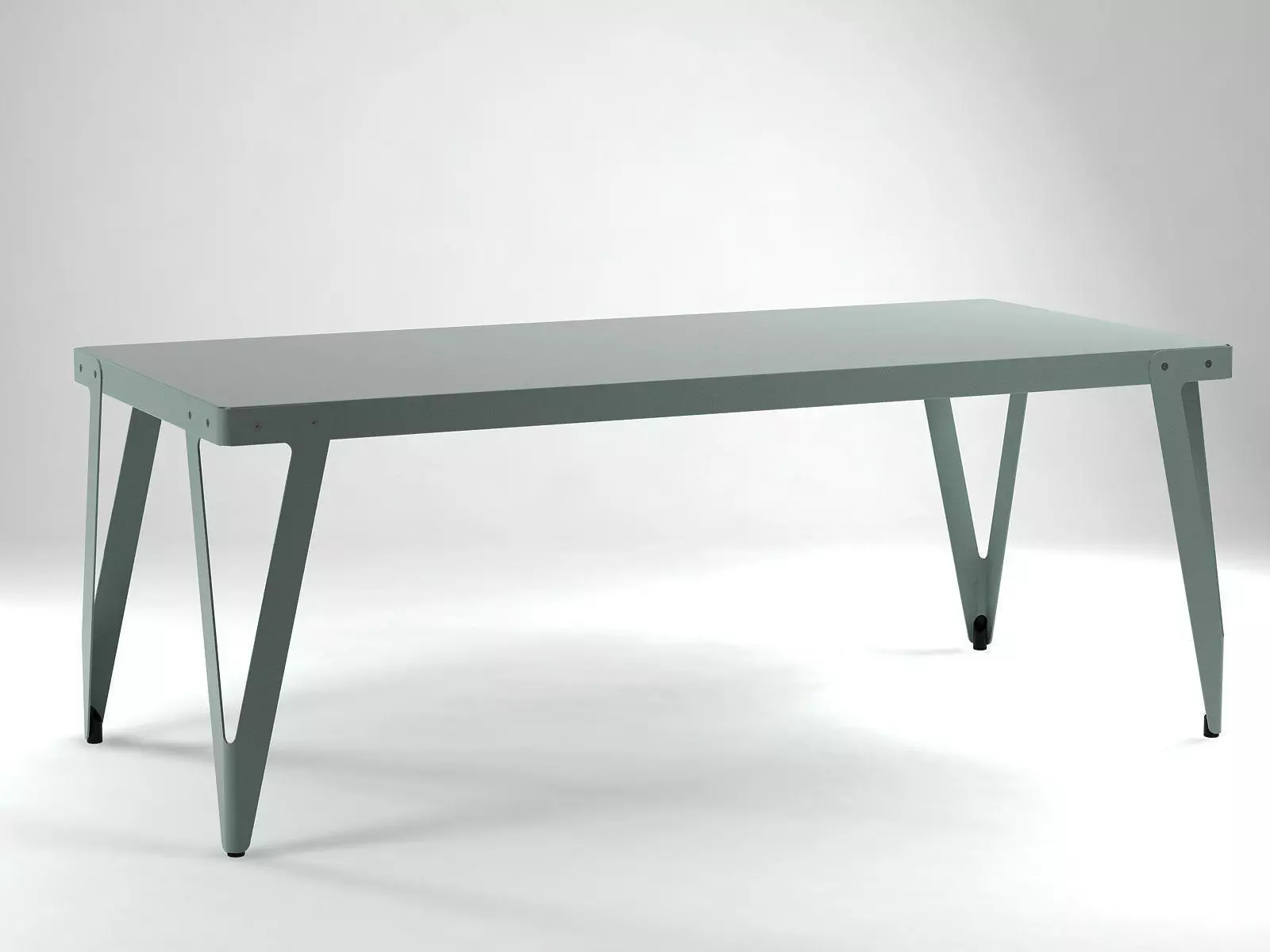 Lloyd dining table with metal legs 3D model_3