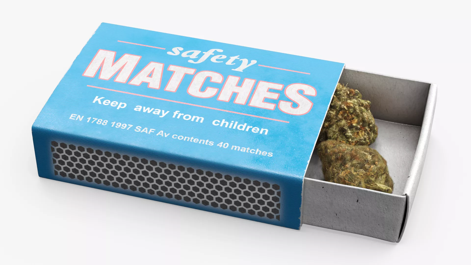 Juicy Jay Matches with Cannabis Buds Fur 3D model