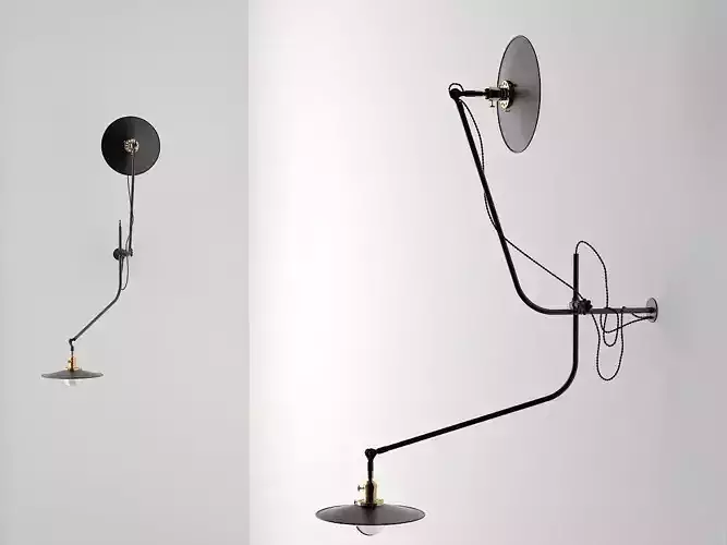 Bent wall lamp