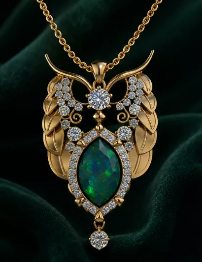 Owl Pendant Jewelry STL 3D print model
