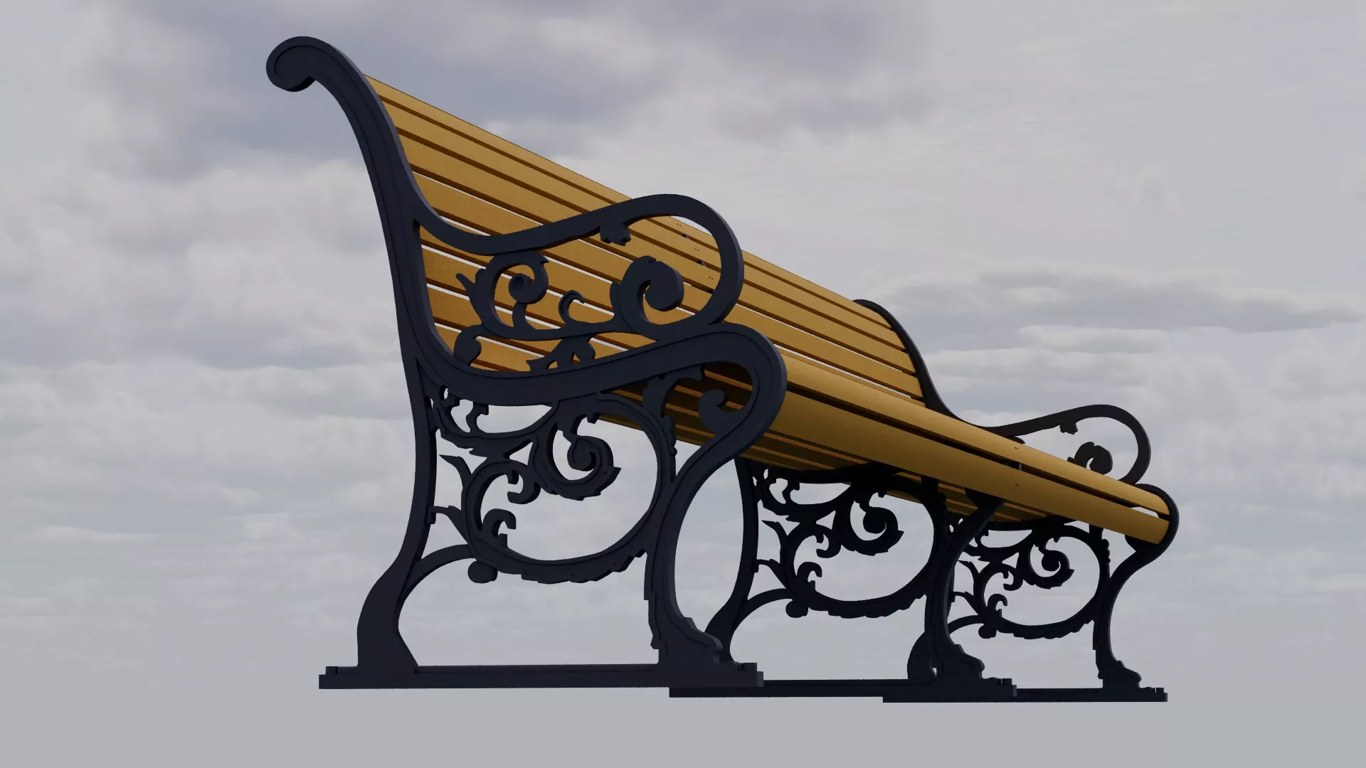 deck bench Olympic Titanic 3D model