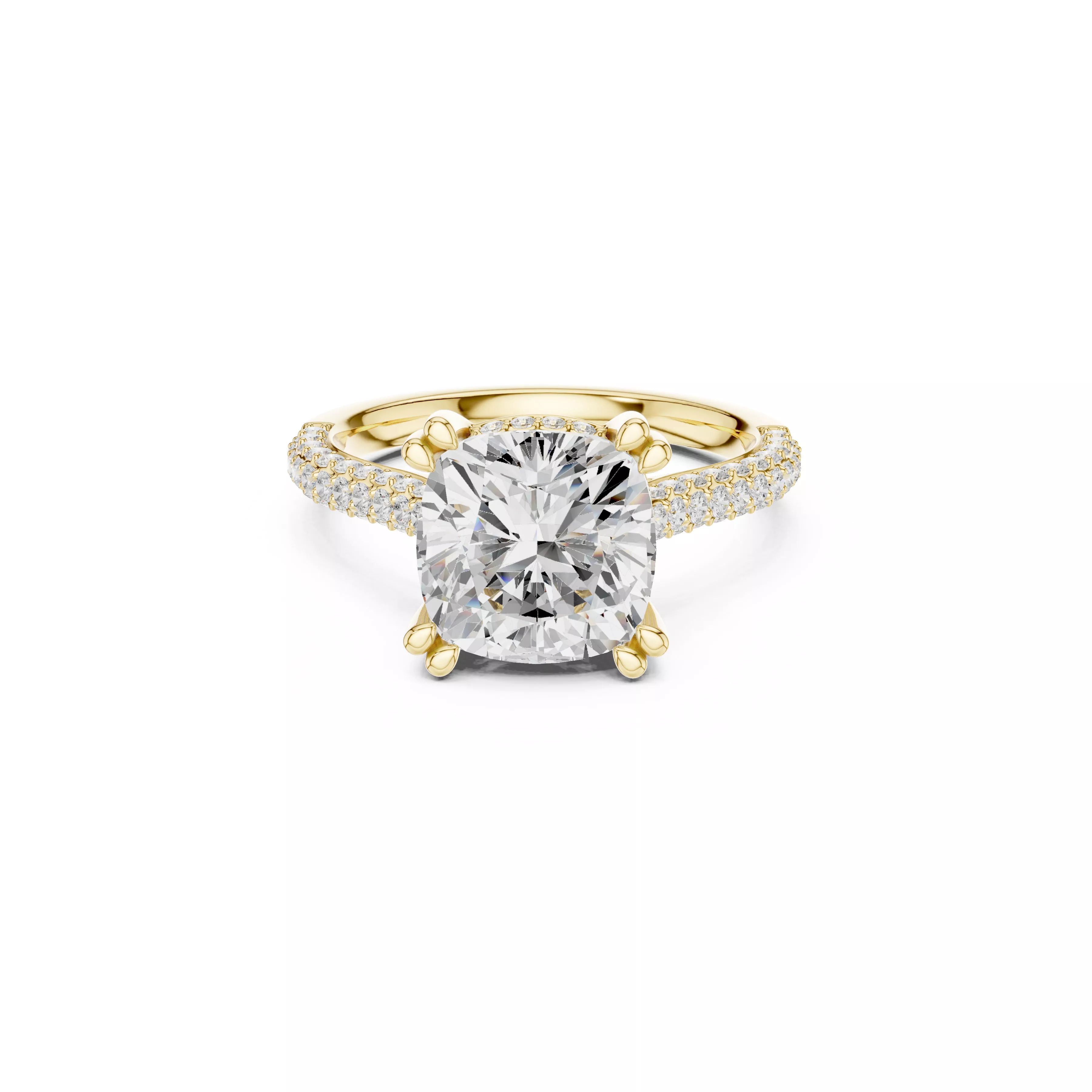 Buy Diamond Ring CAD Design STL 3DM Gold Ring Band R260CU 3D print model