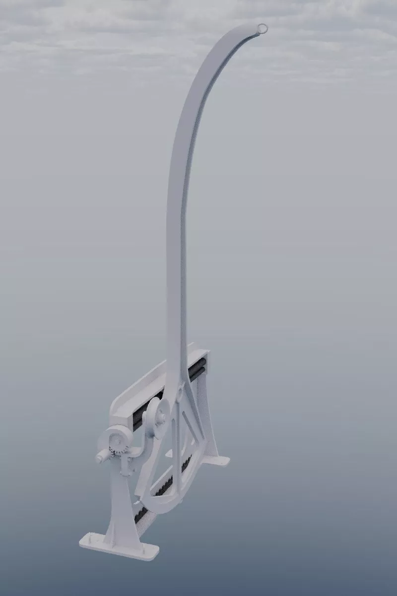 Wellin type davit single frame Olympic Titanic 3D model