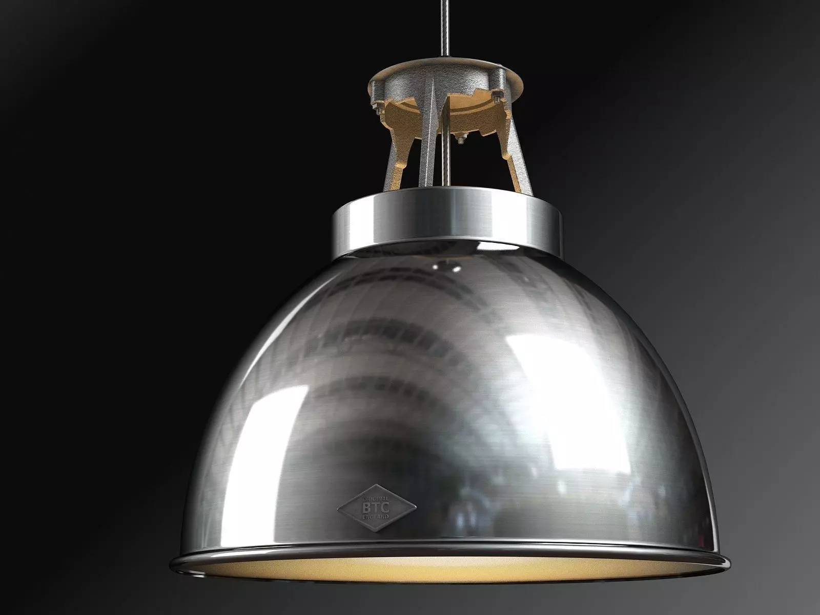 Titan metal pendant light 3D model_3